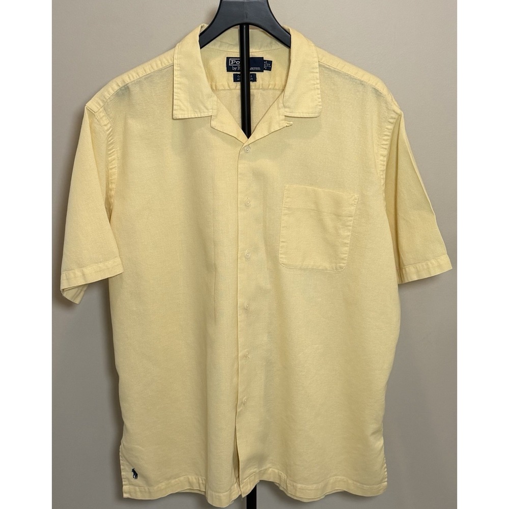 Polo by Ralph Lauren Vintage Caldwell Men's Woven Button-Up Shirt XL Yellow